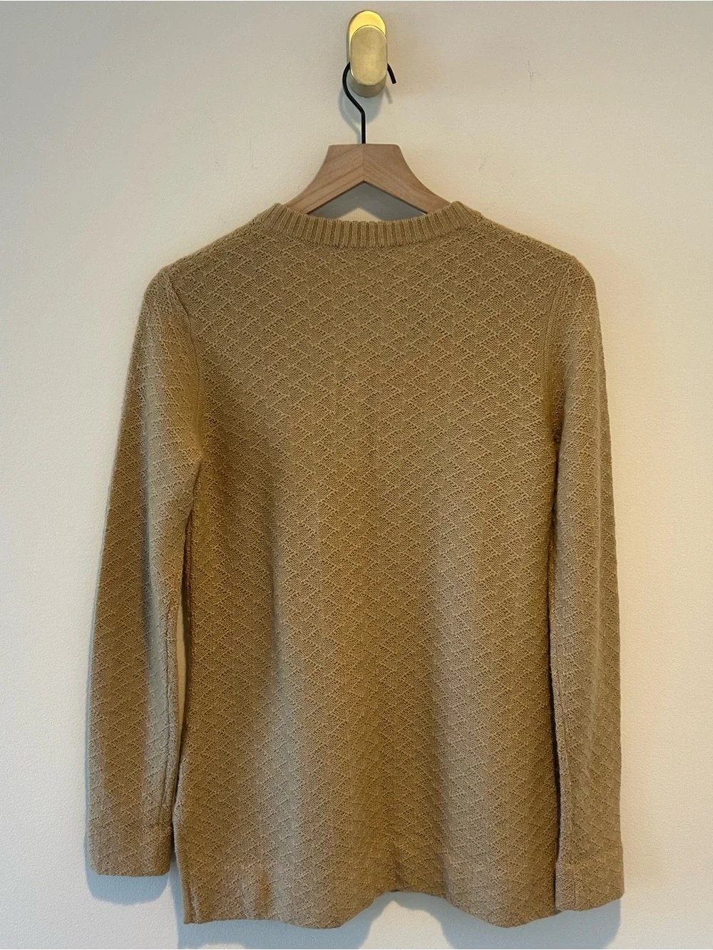 Tory Burch Women’s Crewneck Sweater Keyhole with Leather Accent